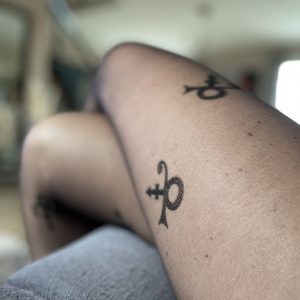 WOMEN TIGHTS " SYMBOL" BLACK SIZE L/XL