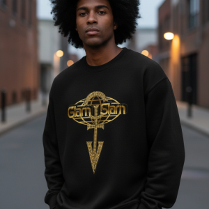 GLAM SLAM SWEATSHIRT ( DTF & STRASS ) BLACK