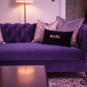 3121 CUSHIONS ( PURPLE VELVET )