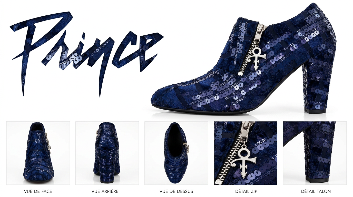 PRINCE PURPLE SEQUIN shoes - Image 3