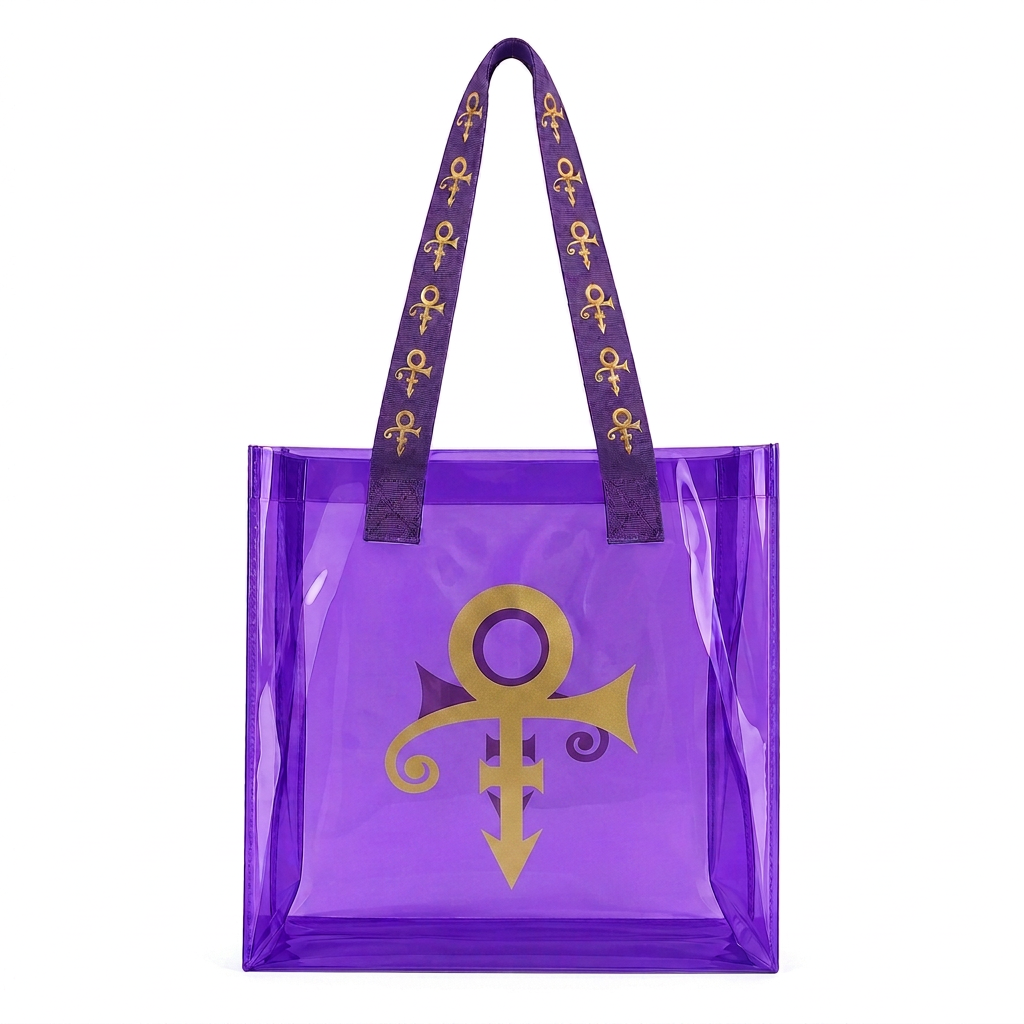 PLASTIC BAG SYMBOL PURPLE & GOLD