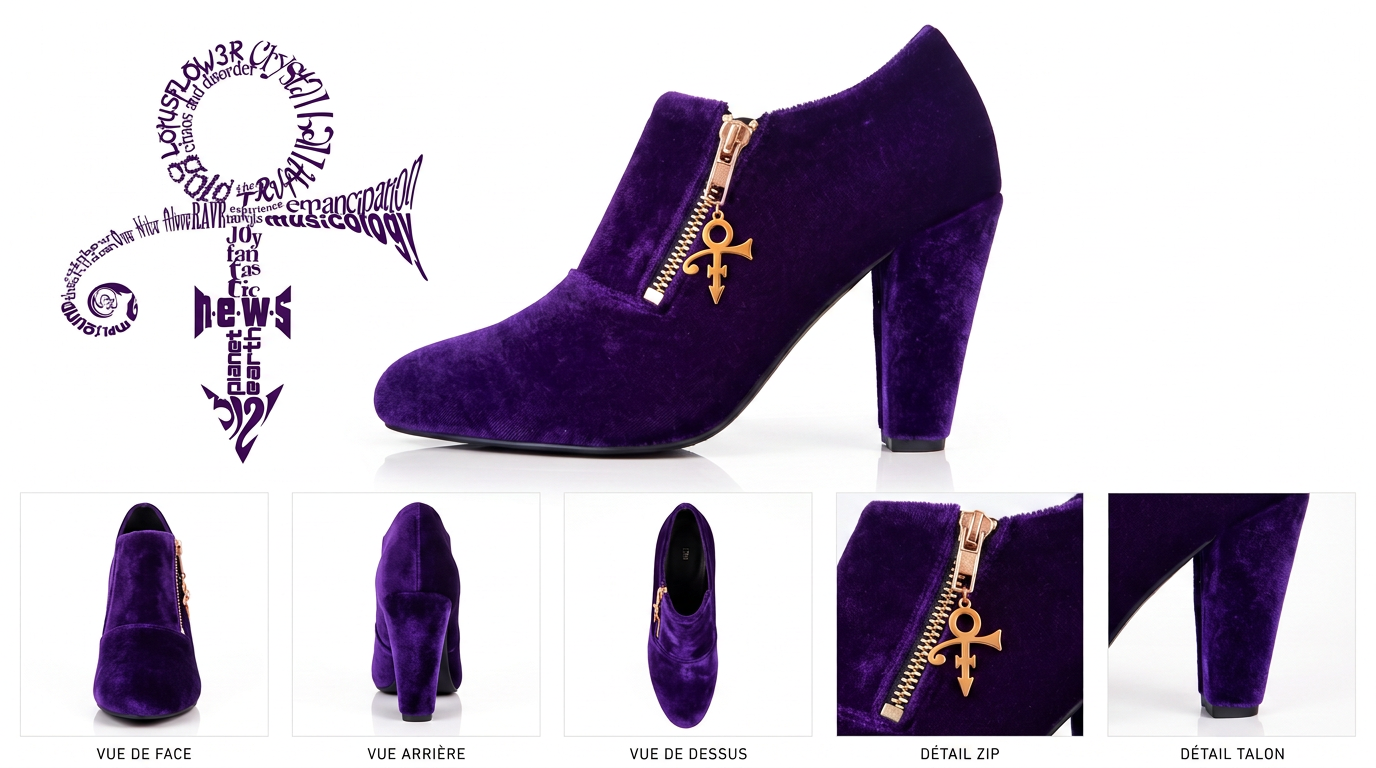 PRINCE PURPLE VELVET shoes - Image 2