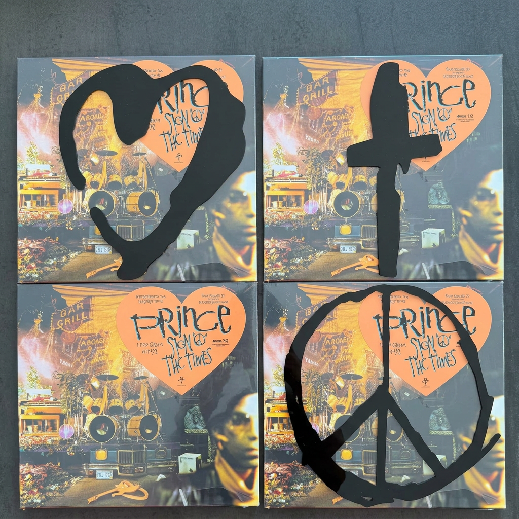 SIGN "O" THE TIMES - 3 SYMBOLS - 3D WALL LOGO ( acrylic )